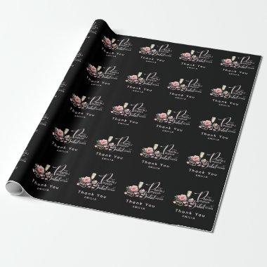 Petals Pearls Prosecco Favors  Wrapping Paper