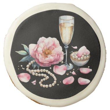 Petals Pearls Prosecco Treats Favors Sugar Cookie