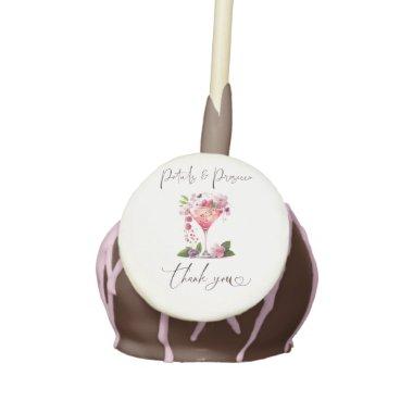 Petals & Prosecco Blush Pink Floral Bridal Shower Cake Pops