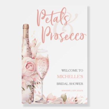 Petals & Prosecco Blush Pink Floral Bridal Shower Foam Board