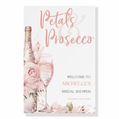 Petals & Prosecco Blush Pink Floral Bridal Shower Foam Board