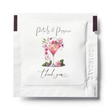 Petals & Prosecco Blush Pink Floral  Hand Sanitizer Packet