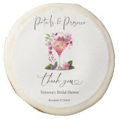 Petals & Prosecco Blush Pink Floral  Sugar Cookie