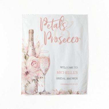 Petals & Prosecco Blush Pink Floral  Tapestry