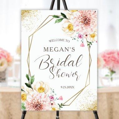 Petals & Prosecco Blush Pink Floral Roses Poster