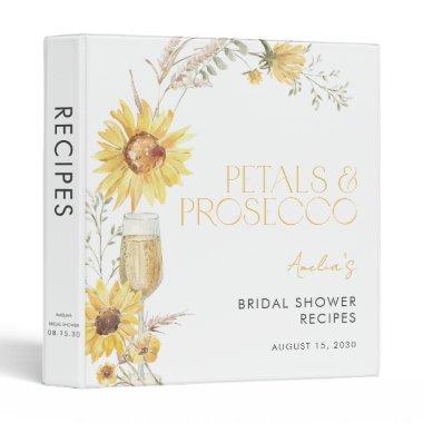 Petals & Prosecco Boho Sunflower  3 Ring Binder