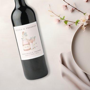 Petals & Prosecco  Bachelorette Wine Label