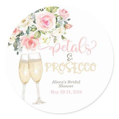 Petals & Prosecco  Classic Round Sticker