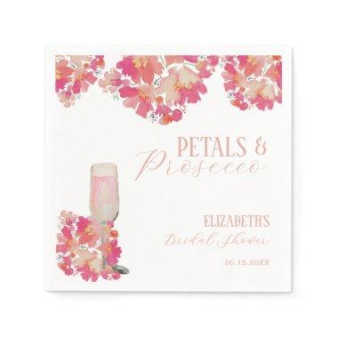 Petals & Prosecco Bridal Shower Floral Pink Napkins