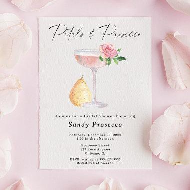 Petals & Prosecco Bridal Shower Invitations