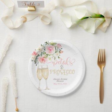 Petals & Prosecco Bridal Shower Paper Plates