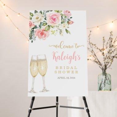 Petals & Prosecco Bridal Shower Welcome Sign