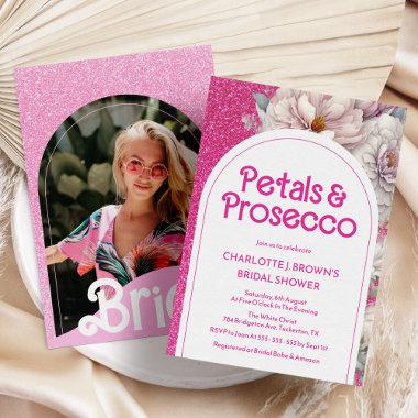 Petals & Prosecco Floral Arch Boho Bridal Shower Invitations