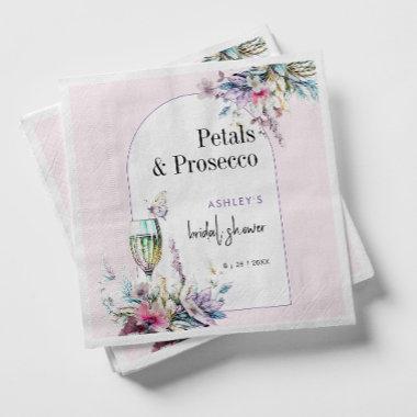 Petals & Prosecco Floral Arch Bridal Shower Napkins