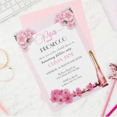Petals & Prosecco Floral Arch Summer Bridal shower Invitations