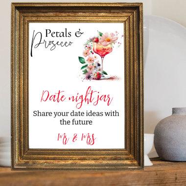 Petals Prosecco Floral Bridal Shower Brunch Date Poster