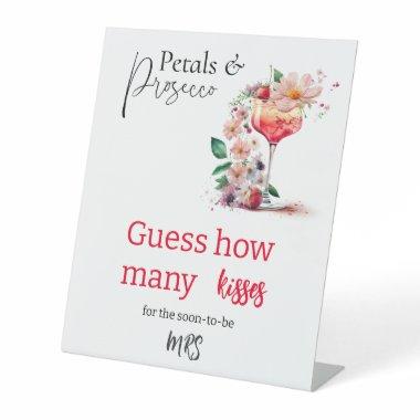 Petals Prosecco Floral  Brunch Guess Pedestal Sign