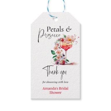 Petals & Prosecco Floral Bridal Shower Favor Thank Gift Tags