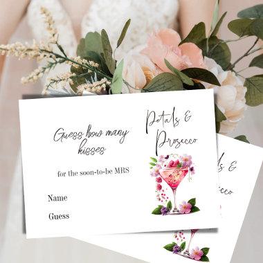 Petals Prosecco Floral Bridal Shower Wedding Game Enclosure Invitations