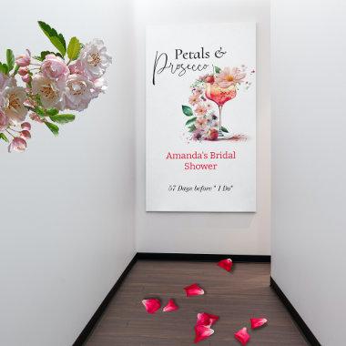Petals & Prosecco Floral Bridal Shower Welcome Banner