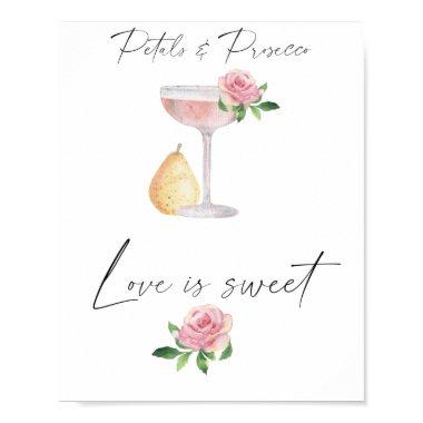 Petals & Prosecco - love is sweet take a treat Poster