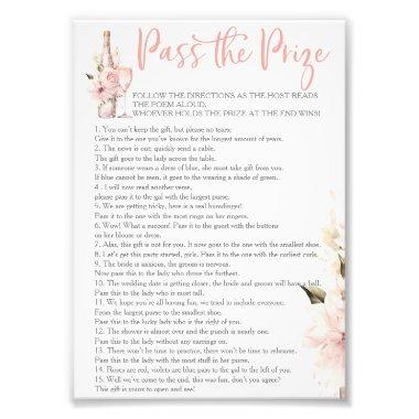 Petals Prosecco Pass the Prize  Game Photo Print
