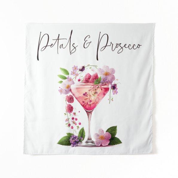 Petals Prosecco Pink Floral  Welcome Tapestry