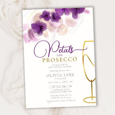 Petals Prosecco Purple Orchids Boho Elegant Bridal