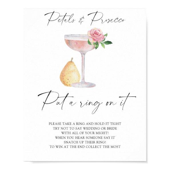 Petals & Prosecco - put a ring on it game Poster