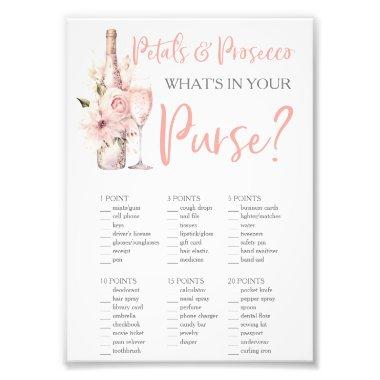 Petals & Prosecco What's in Your Purse? Photo Print