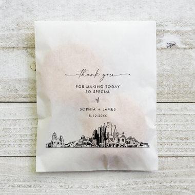 Phoenix Skyline Wedding Thank You Favor Bags