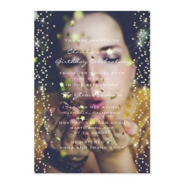 Photo  Birthday Coral Confetti Black