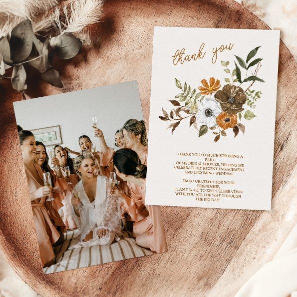 Photo Elegant Boho Floral  Thank You