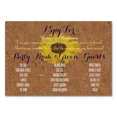 Photo I Spy Wedding Place Setting Table Game Invitations