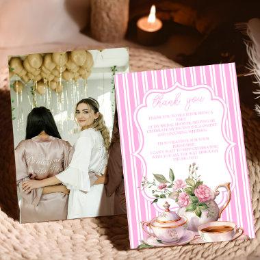Photo Soft Pink Floral Tea  Thank You