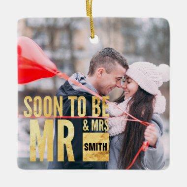 Photo Soon To Be Mr And Mrs Customized Ceramic Ornament