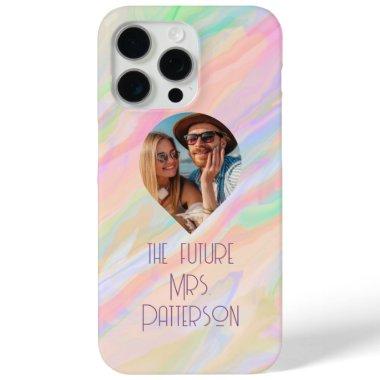 Photo The Future Mrs Modern Bride Colorful Pastel iPhone 15 Pro Max Case