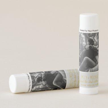 PHOTO Wedding Favor Sealed with KISS Personalized Lip Balm