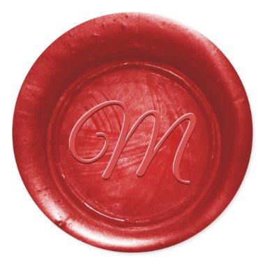 Pick Any Color Wax Seal Print Stickers Monogram En