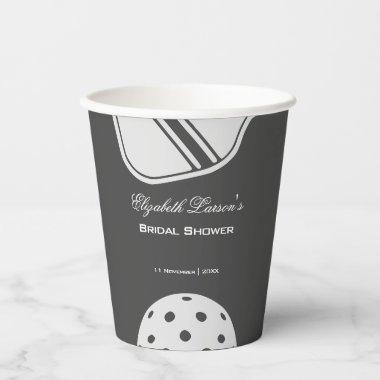 Pickleball Lovers  Black & White Paper Cups