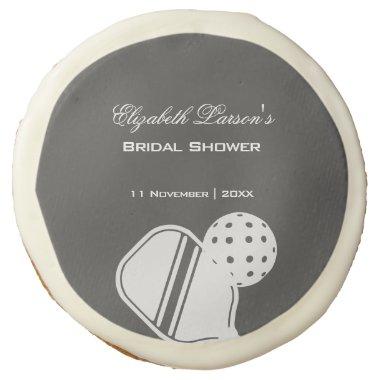Pickleball Lovers  Black & White Sugar Cookie