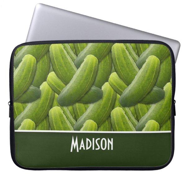 Pickles; Pickle Pattern Laptop Sleeve