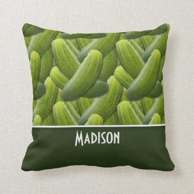 Pickles; Pickle Pattern Throw Pillow