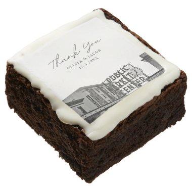Pike Place Wedding Favor Personalized Thank You Brownie