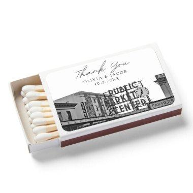 Pike Place Wedding Favor Personalized Thank You Matchboxes