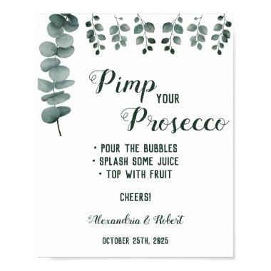 Pimp your Prosecco Greenery Eucalyptus Wedding Poster