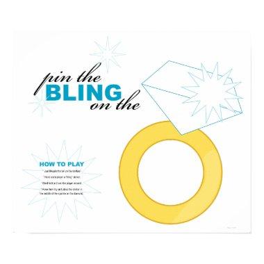 * pin the bling on the ring * BRIDAL SHOWER game Poster