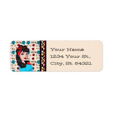 Pin-up Girl Address Labels