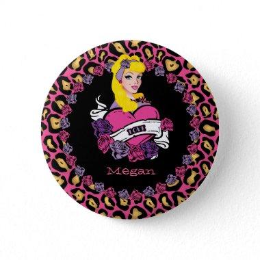 Pin-up Girl Button