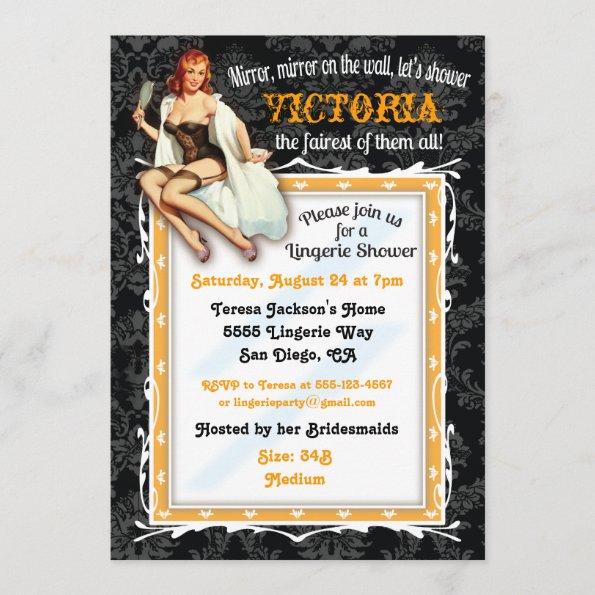 Pin up Lingerie Bridal Shower Party Invitations